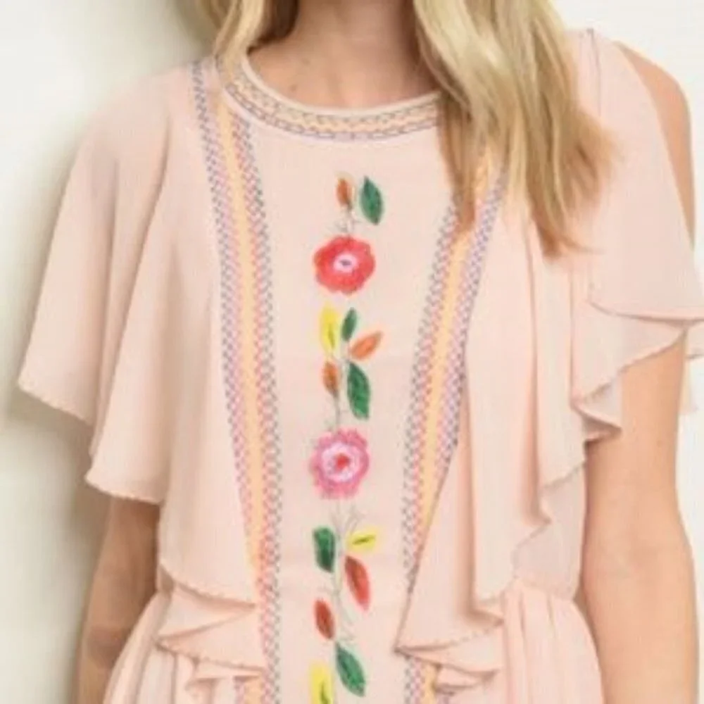 FLOWER EMBROIDERY DRESS - Picture 2 of 2